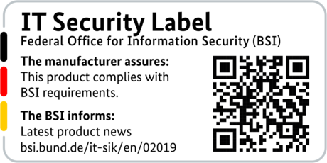 IT Security Label with QR code of the German BSI for LANCOM 1800EF-5G