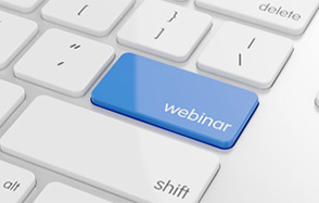 keyboard with "webinar" key