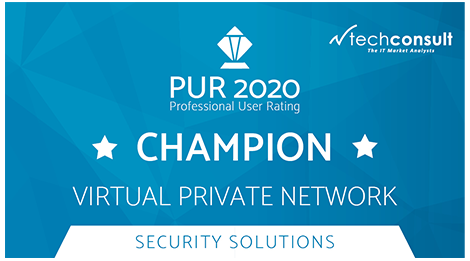 Professional User Rating 2020 Champion Award for LANCOM VPN solution