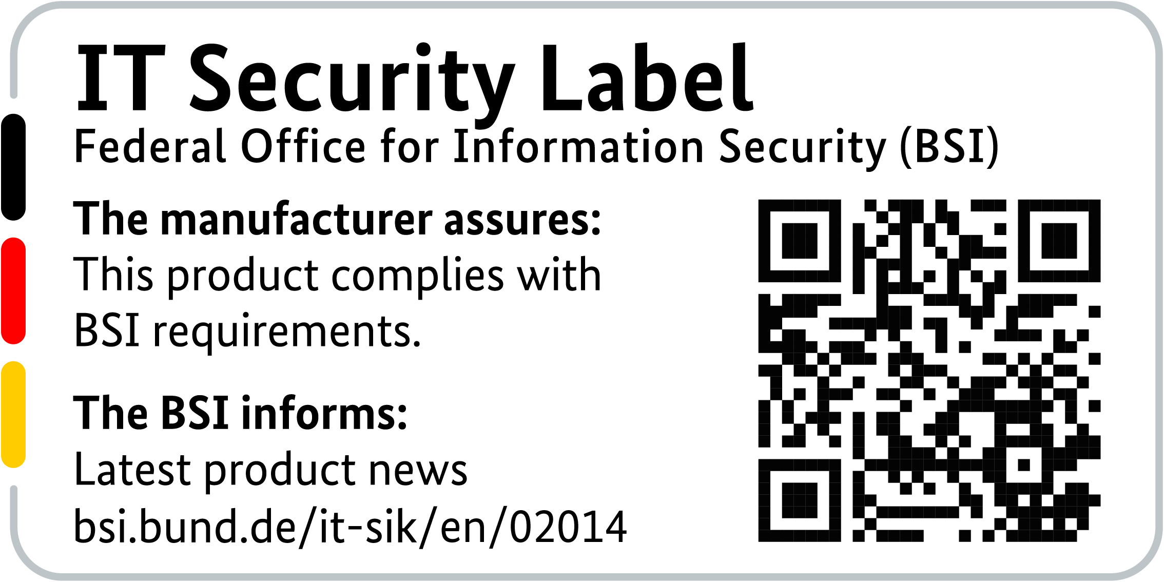 IT Security Label with QR code of the German BSI for LANCOM 1790VAW