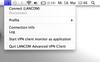 Download: Screenshot LANCOM Advanced VPN Client (MAC) - Menu bar
