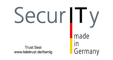 Logo of the trust mark "IT-Security made in Germany" of TeleTrusT