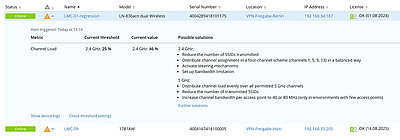 Screenshot: LMC WLAN anomaly detection