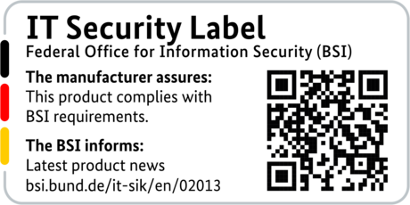 IT Security Label with QR code of the German BSI for LANCOM 1790VA-4G+