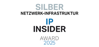 Logo Silver Award in the IP-Insider IT Awards 2025 – Category “Network Infrastructure”