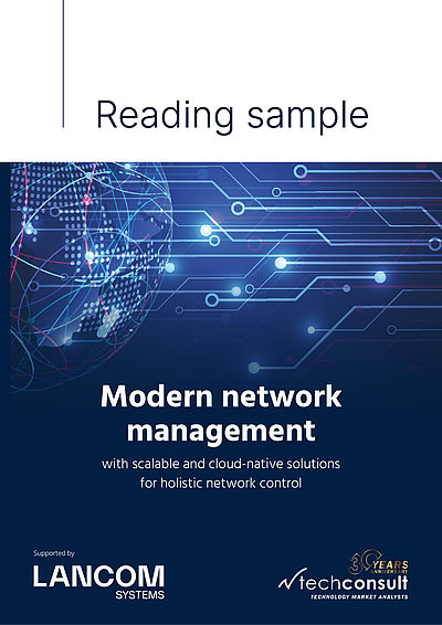 Cover image of the techconsult and LANCOM study "Modern network management