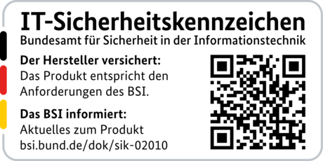 IT Security Label with QR code of the German BSI for LANCOM 1790-4G+ 