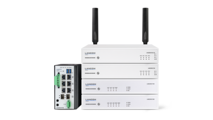 Product collage of LANCOM R&S®Unified Firewalls desktop models