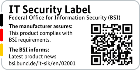 IT Security Label with QR code of the German BSI for LANCOM 1793VA-4G+