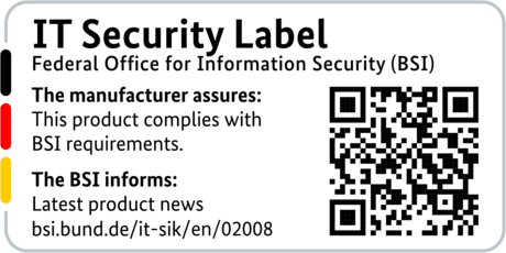 IT Security Label with QR code of the German BSI for LANCOM 1781EW+