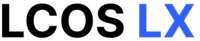 Graphic of a LANCOM product with gears and the lettering of LCOS, LCOS FX, LCOS LX, and LCOS SX