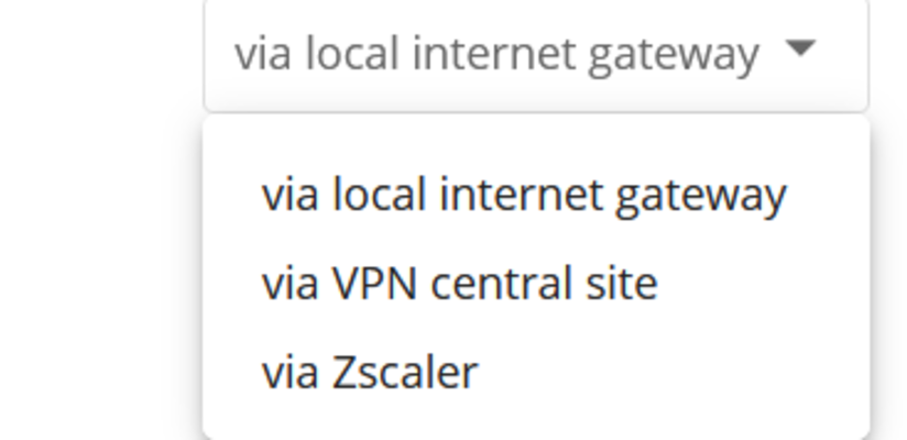 Screenshot: Choose path to the Internet