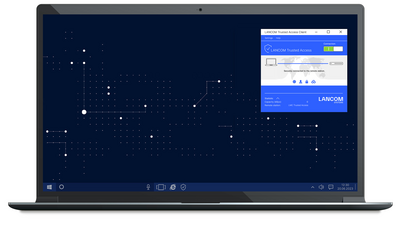 LANCOM Trusted Access Client on a Windows laptop
