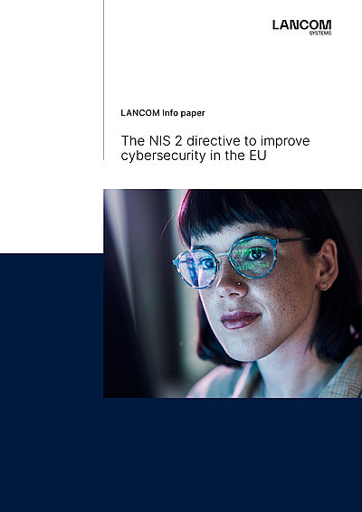 Cover image of the LANCOM Infopaper NIS2 incl. FAQ