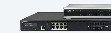 Collage of LANCOM routers and SD-WAN products