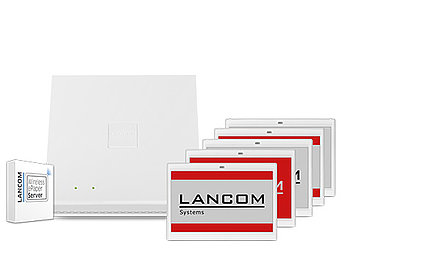 [Translate to English:] Produktbild LANCOM ePaper Room Signage Set WDG-3