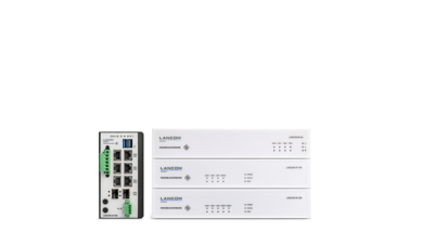Product collage of the LANCOM R&S®Unified Firewalls desktop models