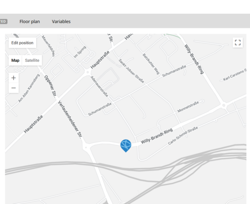 Screenshot: Create new location on map in the LMC