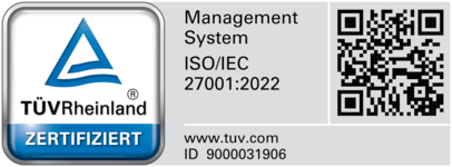 TÜV Rheinland ISO/IEC 27001 Certificate