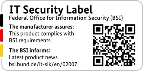 IT Security Label with QR code of the German BSI for LANCOM 1780EW-4G+