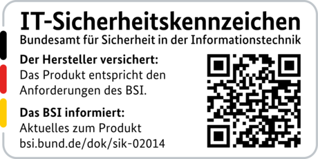 IT Security Label with QR code of the German BSI for LANCOM 1790VAW