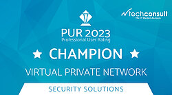 Logo for the PUR Award 2023 in the category ‘Virtual Private Network’