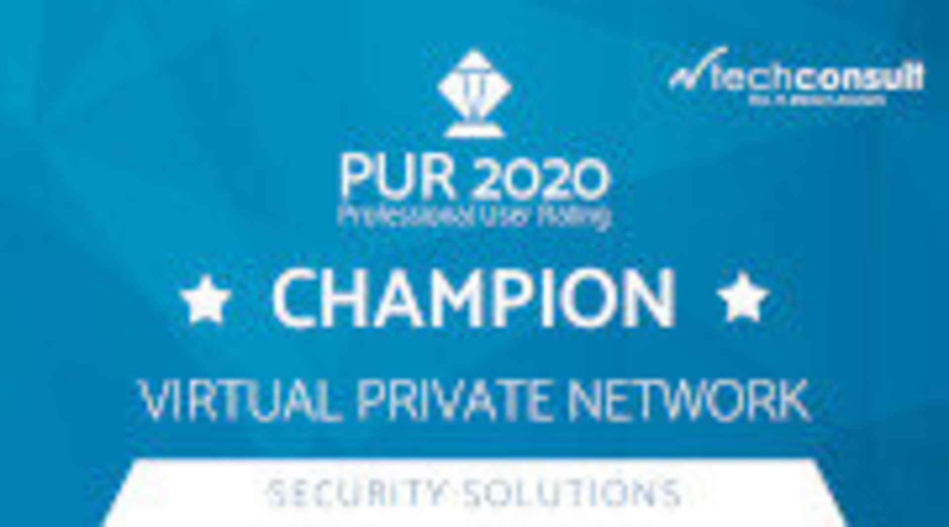 Logo zum PUR Award 2020 in der Kategorie „Virtual Private Network