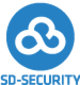 SD-SECURITY Blue button with SD-SECURITY label