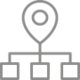 Icon location marker with branches to other offices