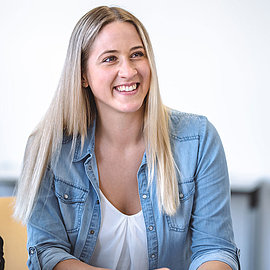 Portrait of LANCOM human resources officer Anna Leblanc