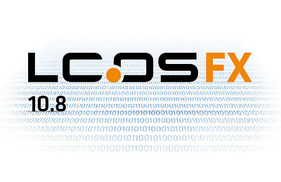 Logo of LANCOM firewall operation system LCOS FX 10.8