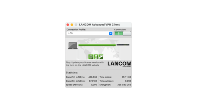 Screenshot LANCOM Advanced VPN Client macOS