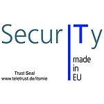 Here you can see a logo of the "IT Security made in Europe" award, which is designed in the colors light grey and blue.