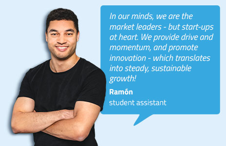Quote from a student employee - LANCOM market leader in mind, start-up at heart
