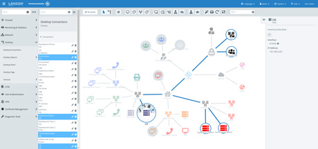 Screenshot of User interface desktop connections LANCOM R&S®Unified Firewalls