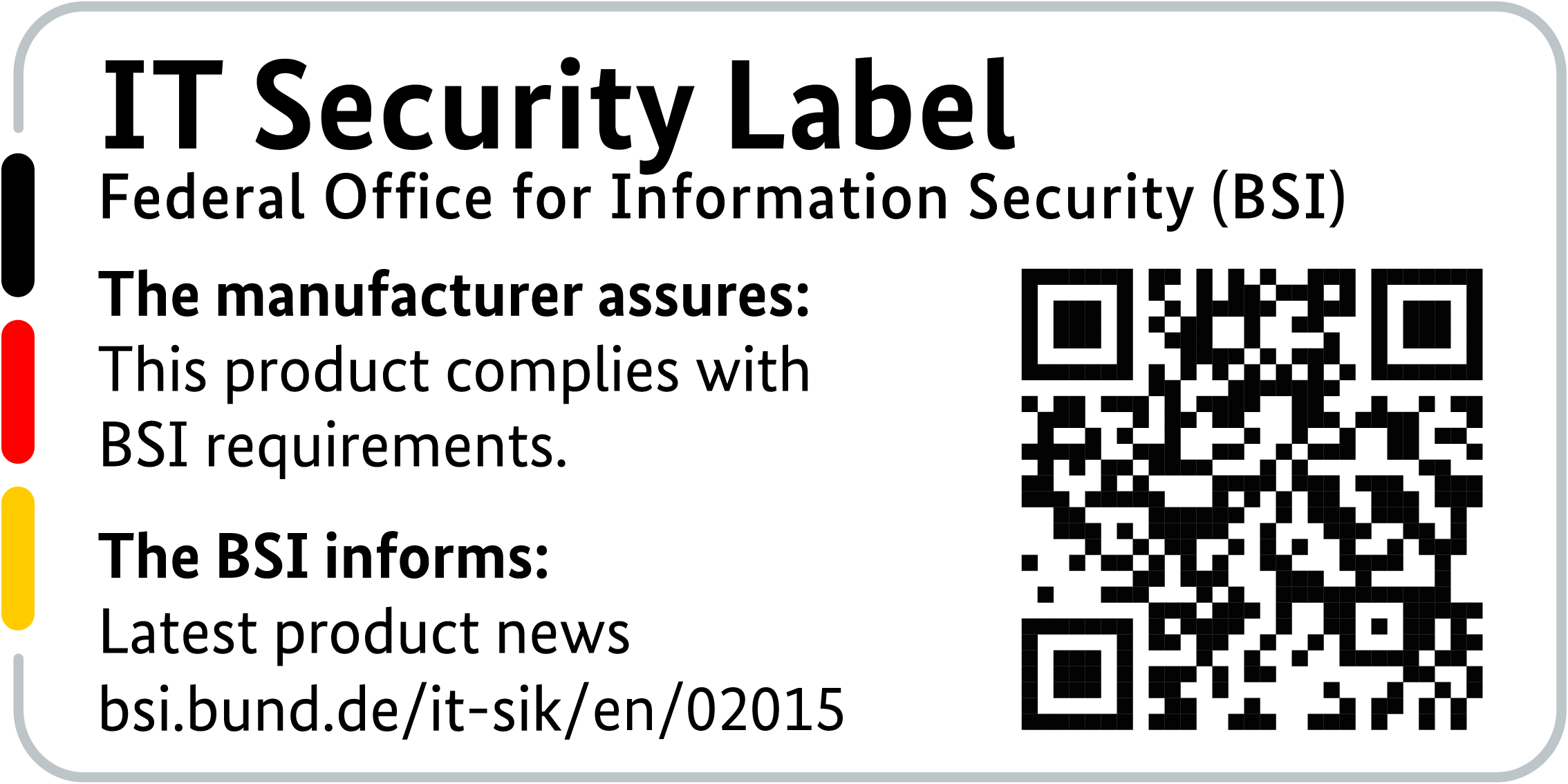 IT Security Label with QR code of the German BSI for LANCOM 1793VA