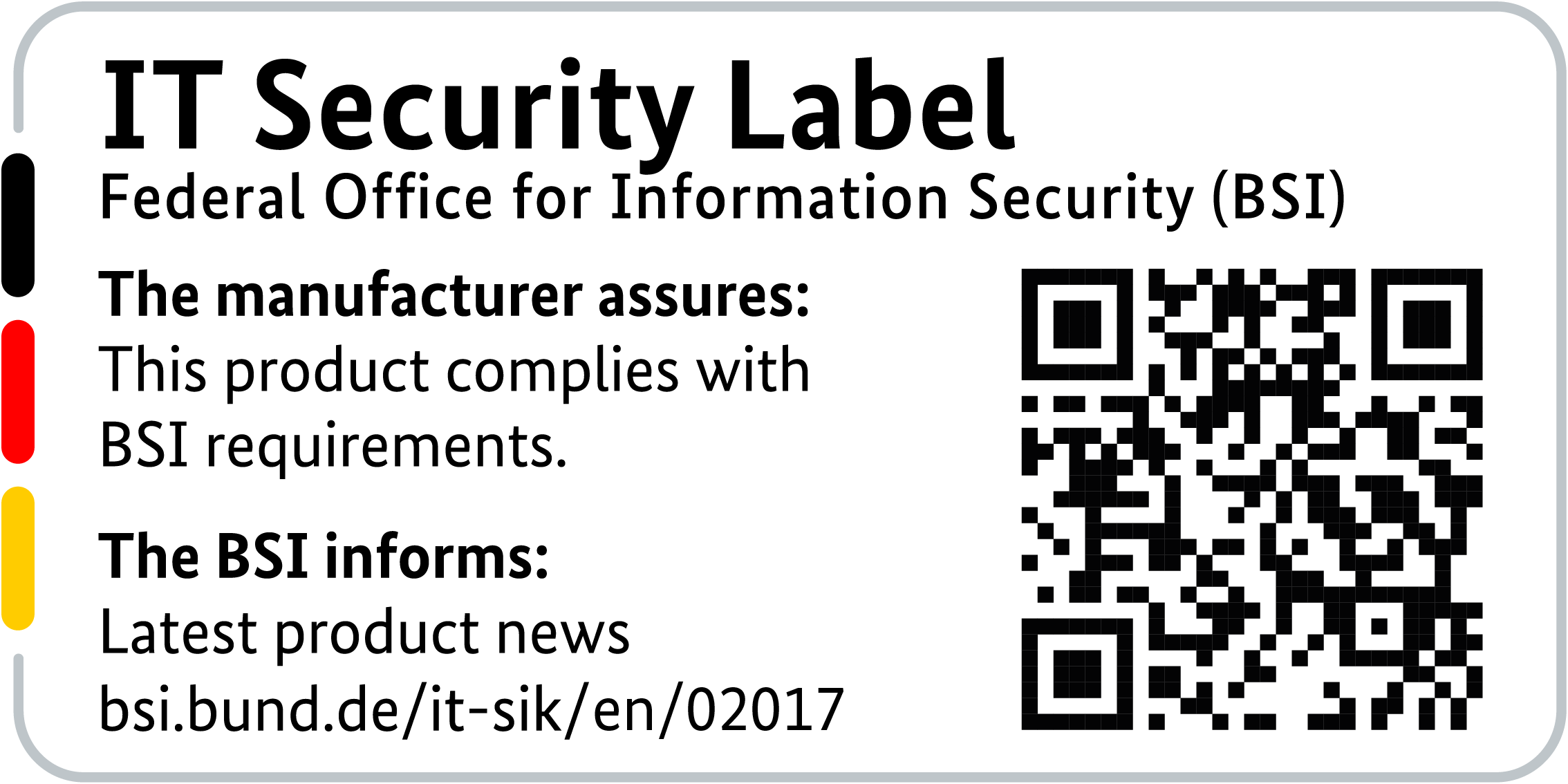IT Security Label with QR code of the German BSI for LANCOM 1793VAW